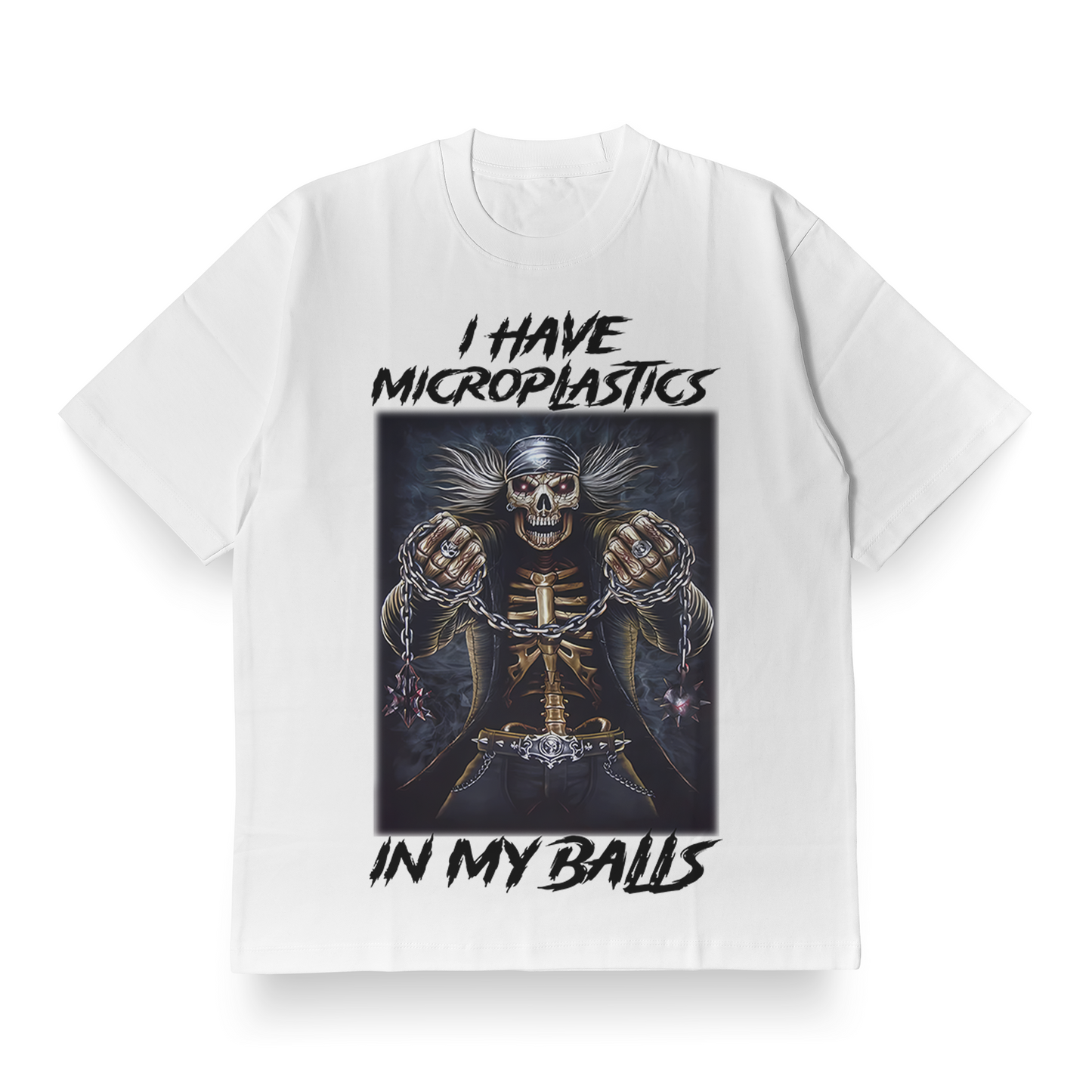 i have microplastics in my balls - Oversized Tee