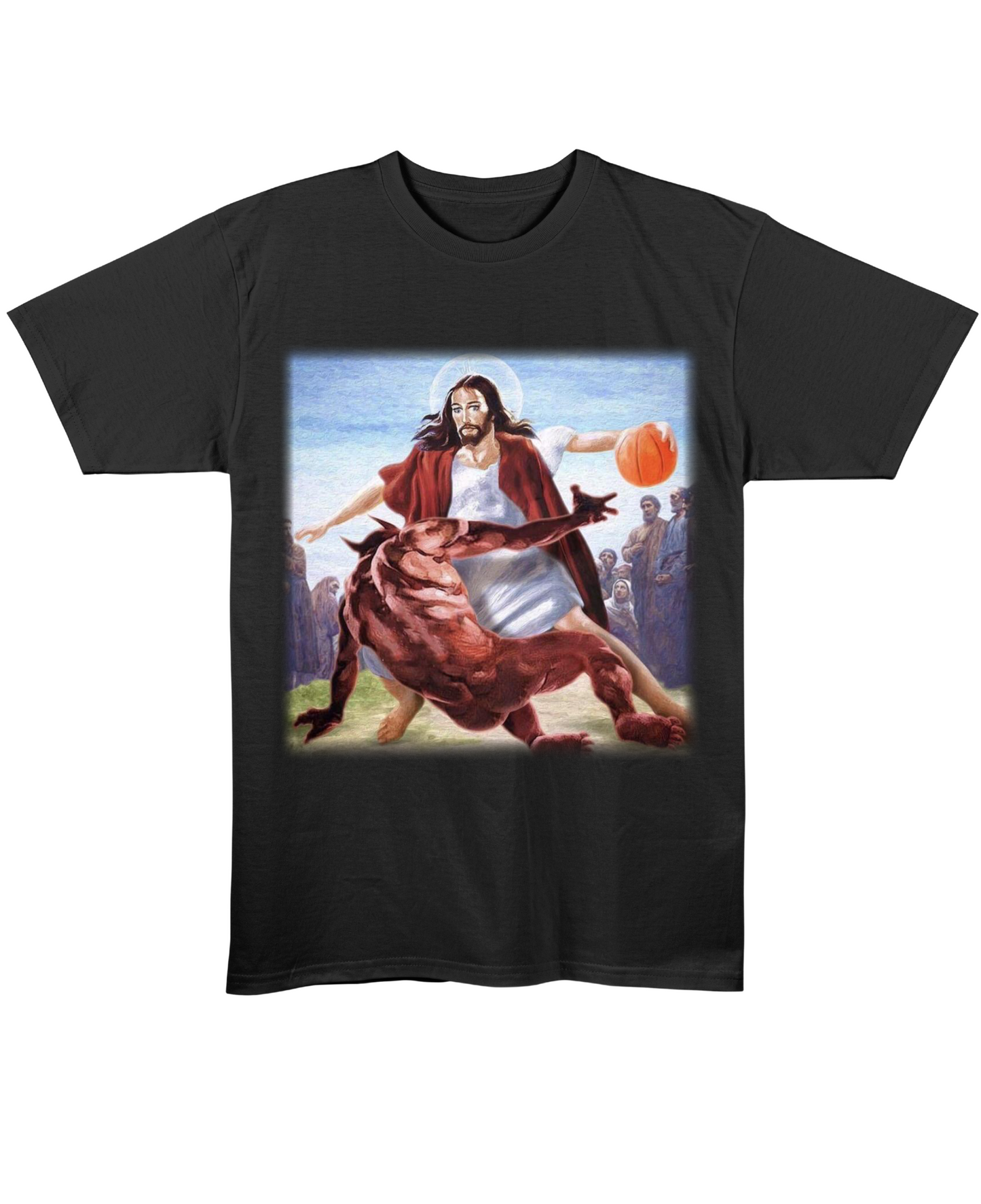 Holy Basketball - Regular Fit Tee - Black Front