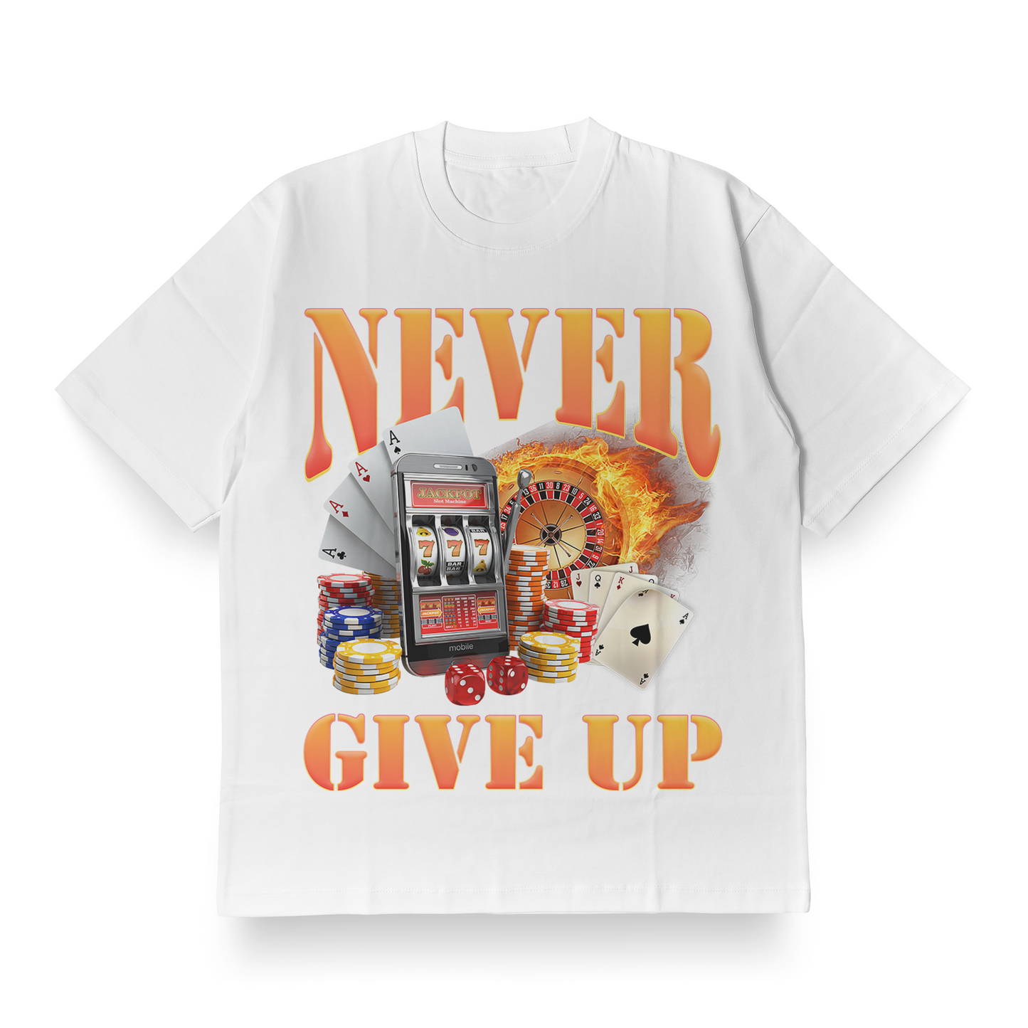Never Give Up - Oversized Tee