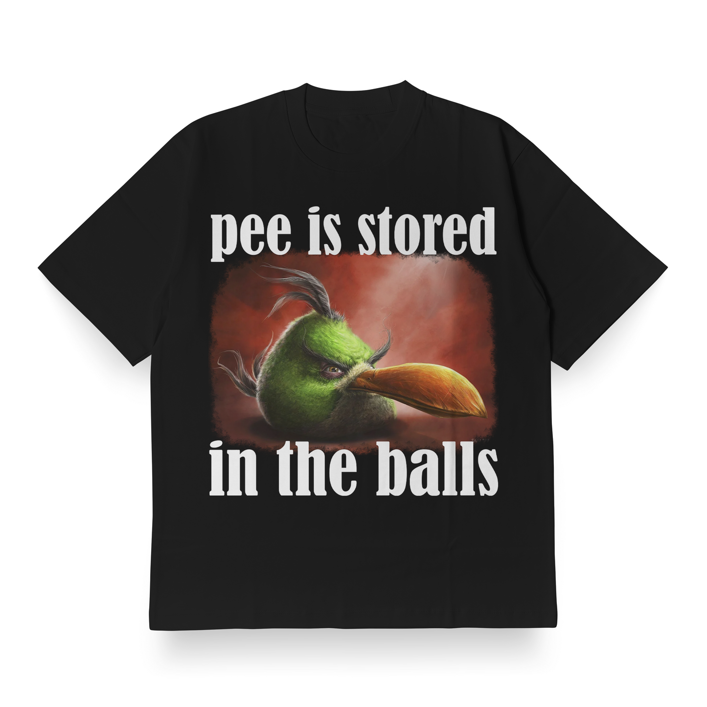 pee is stored in the balls - Oversized Tee