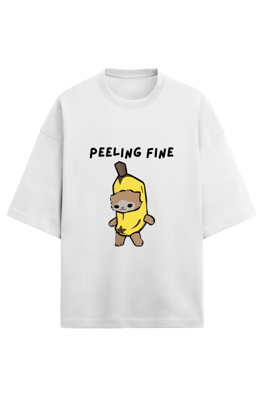 Peeling Fine - French Terry Oversized Tee