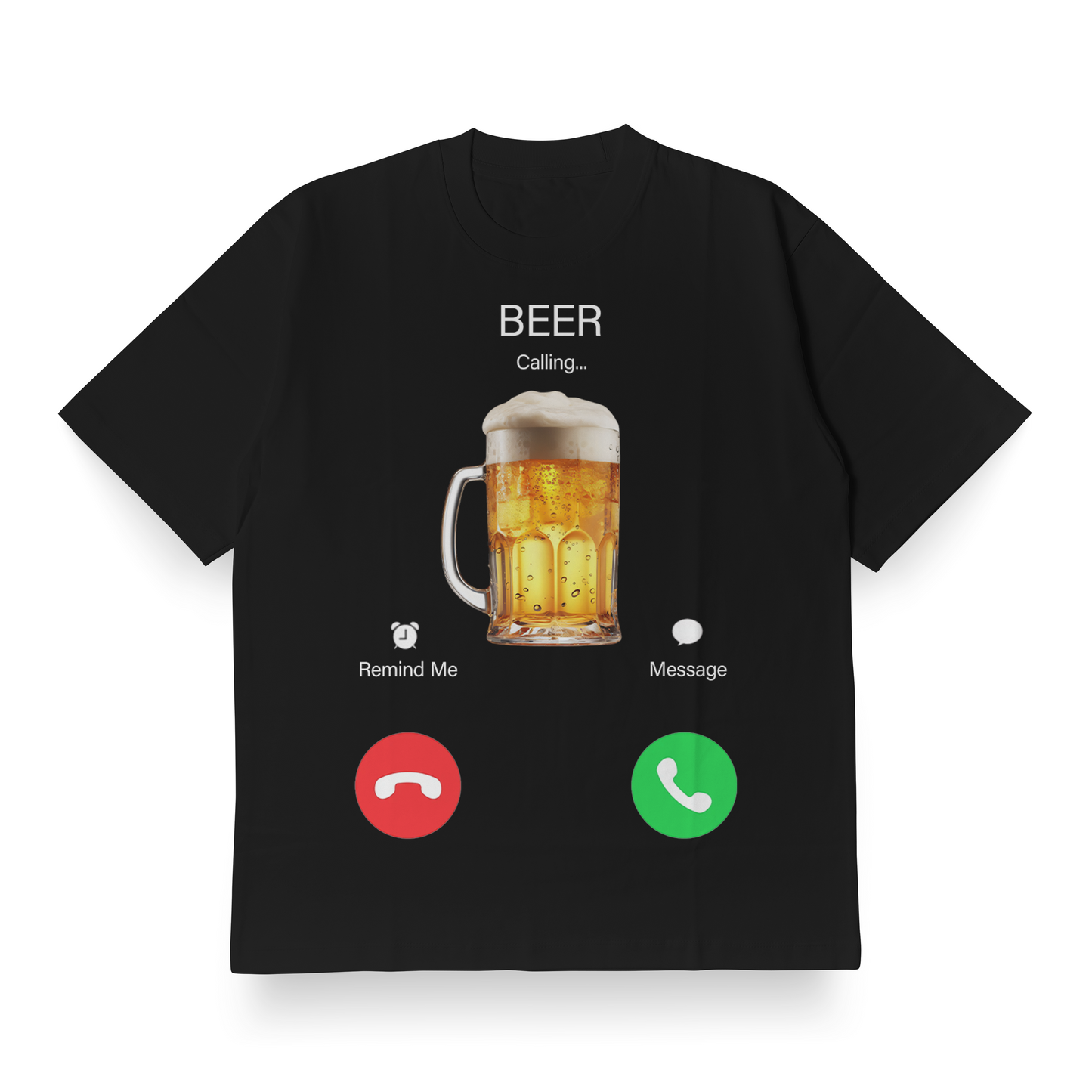 Beer Calling - Black Oversized Tee