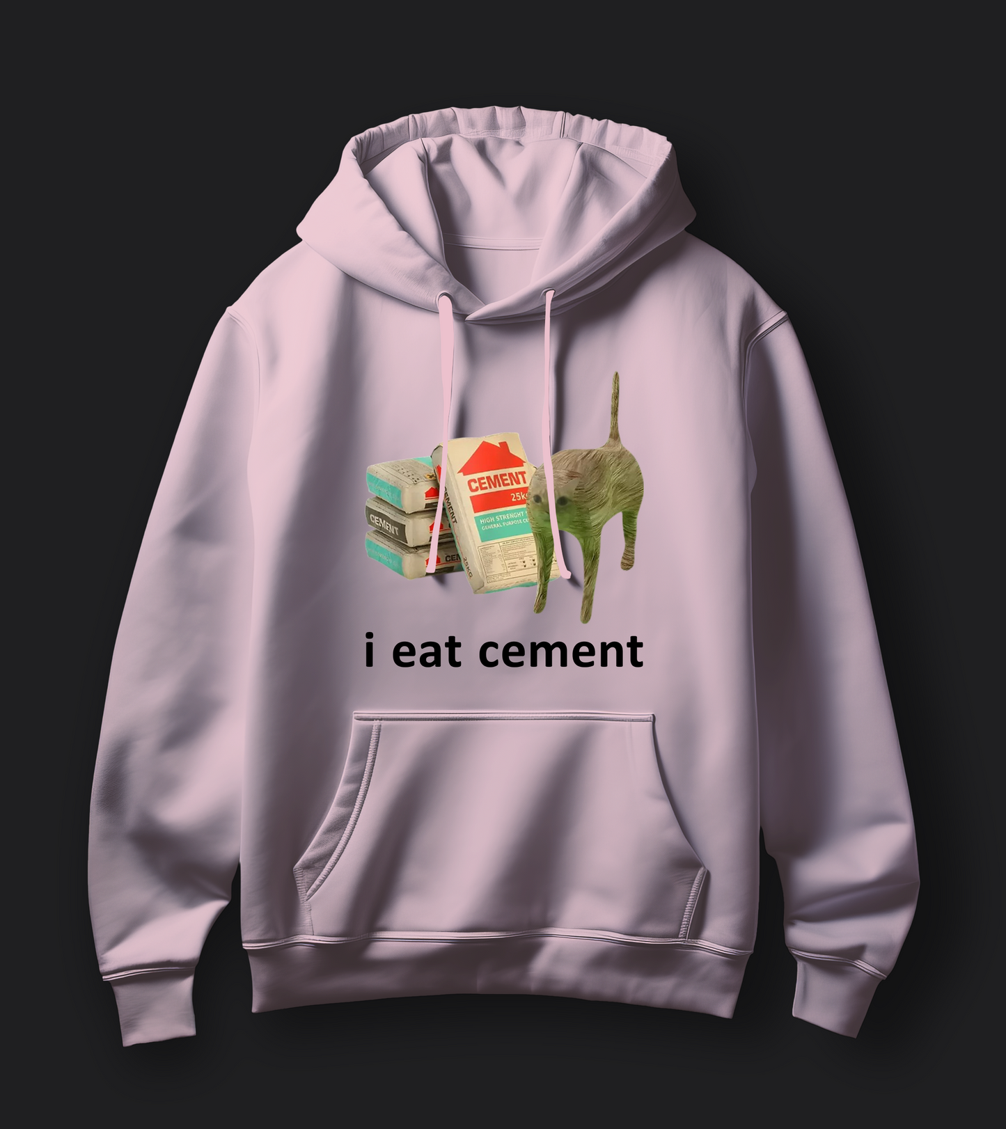 i eat cement - Unisex Oversized Hoodie