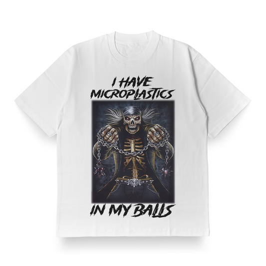 i have microplastics in my balls - Oversized Tee