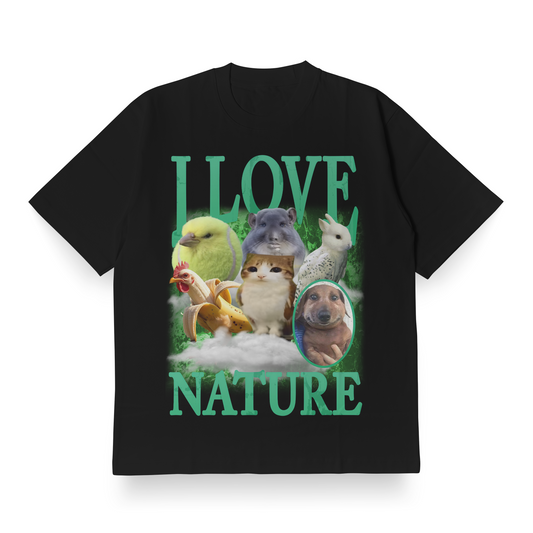 I Love Nature - Oversized Tee