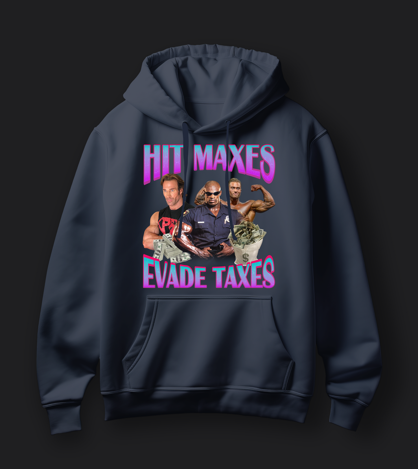 Hit Maxes, Evade Taxes - Unisex Oversized Hoodie