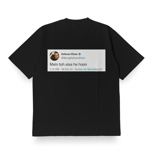 Mein toh aisa he hoon - Black Oversized Tee