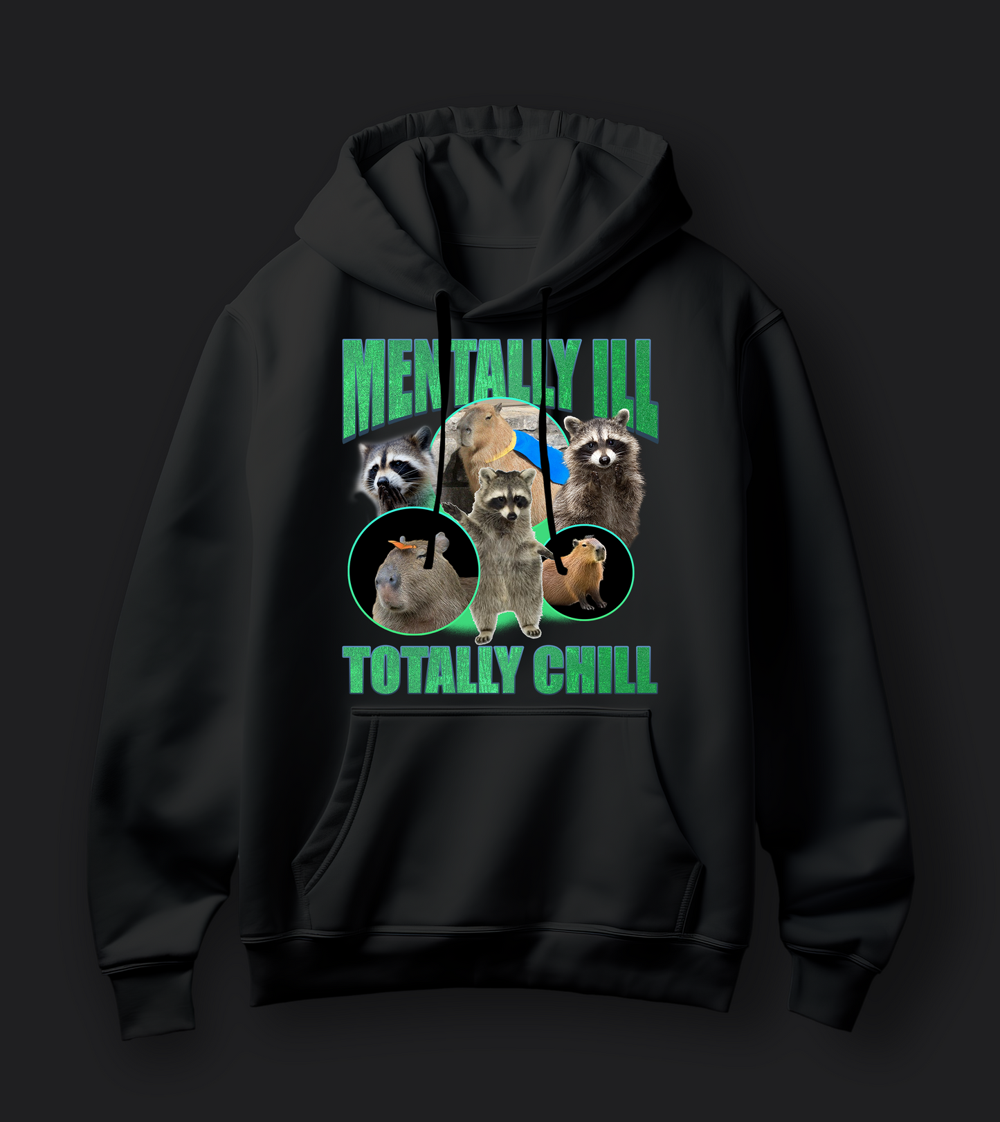 Mentally Ill, Totally Chill - Unisex Oversized Hoodie