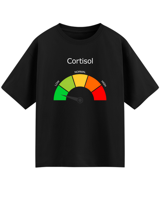 Low Cortisol - Black Oversized Tee - Black Front