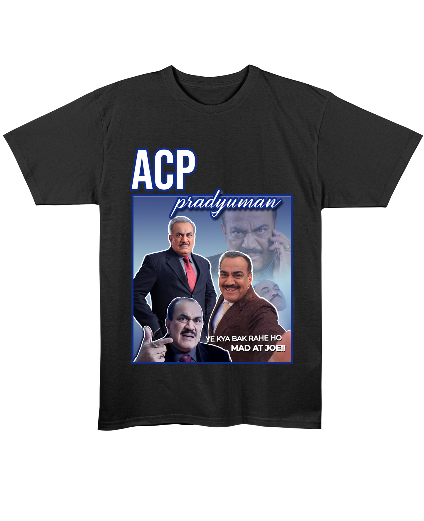 ACP Pradyuman - Regular Fit Tee - Black Front