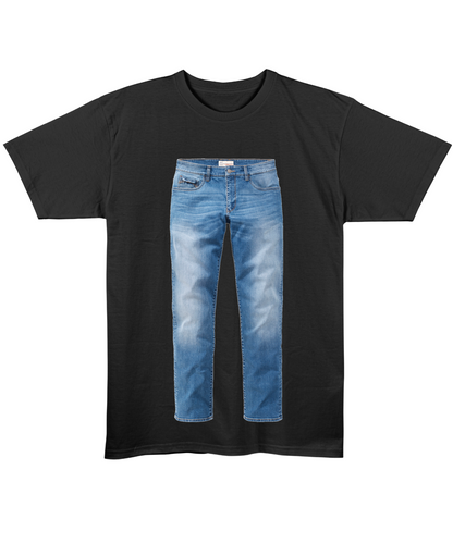 Jeans - Regular Fit Tee - Black Front View