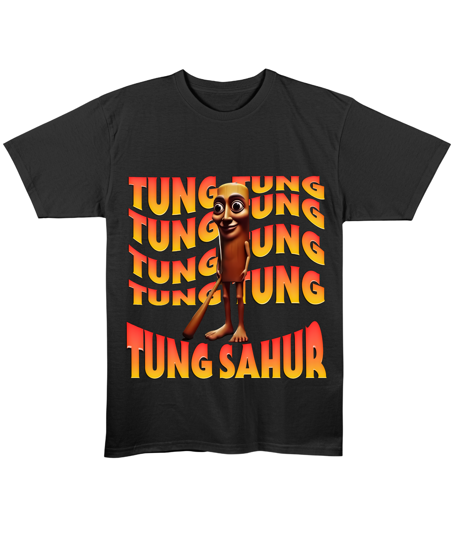 Tung Tung Sahur - Regular Fit Tee - Black Front