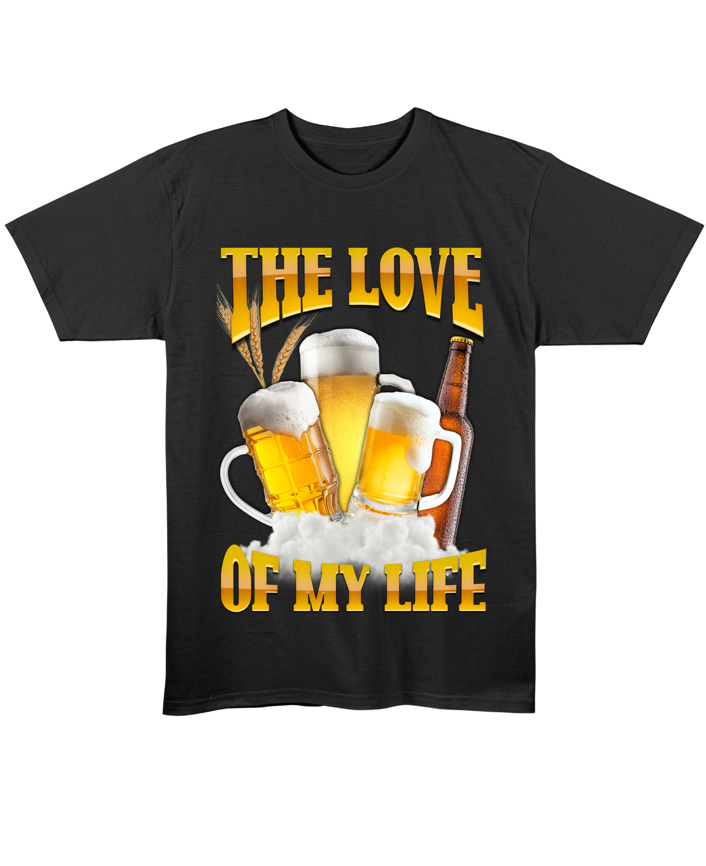 The Love Of My Life - Regular Fit Tee - Black Front View