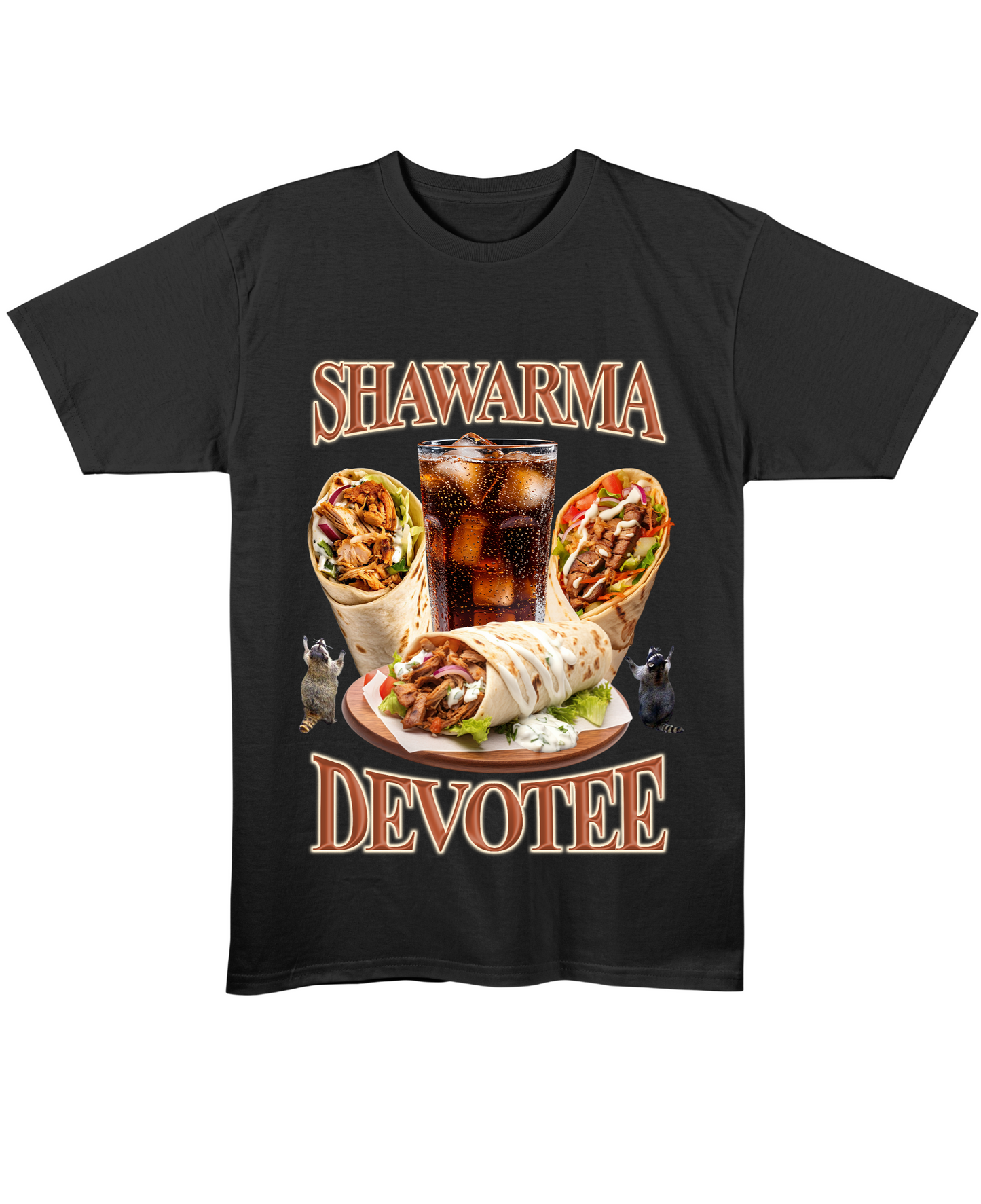 Shawarma Devotee - Regular Fit Tee - Black Front
