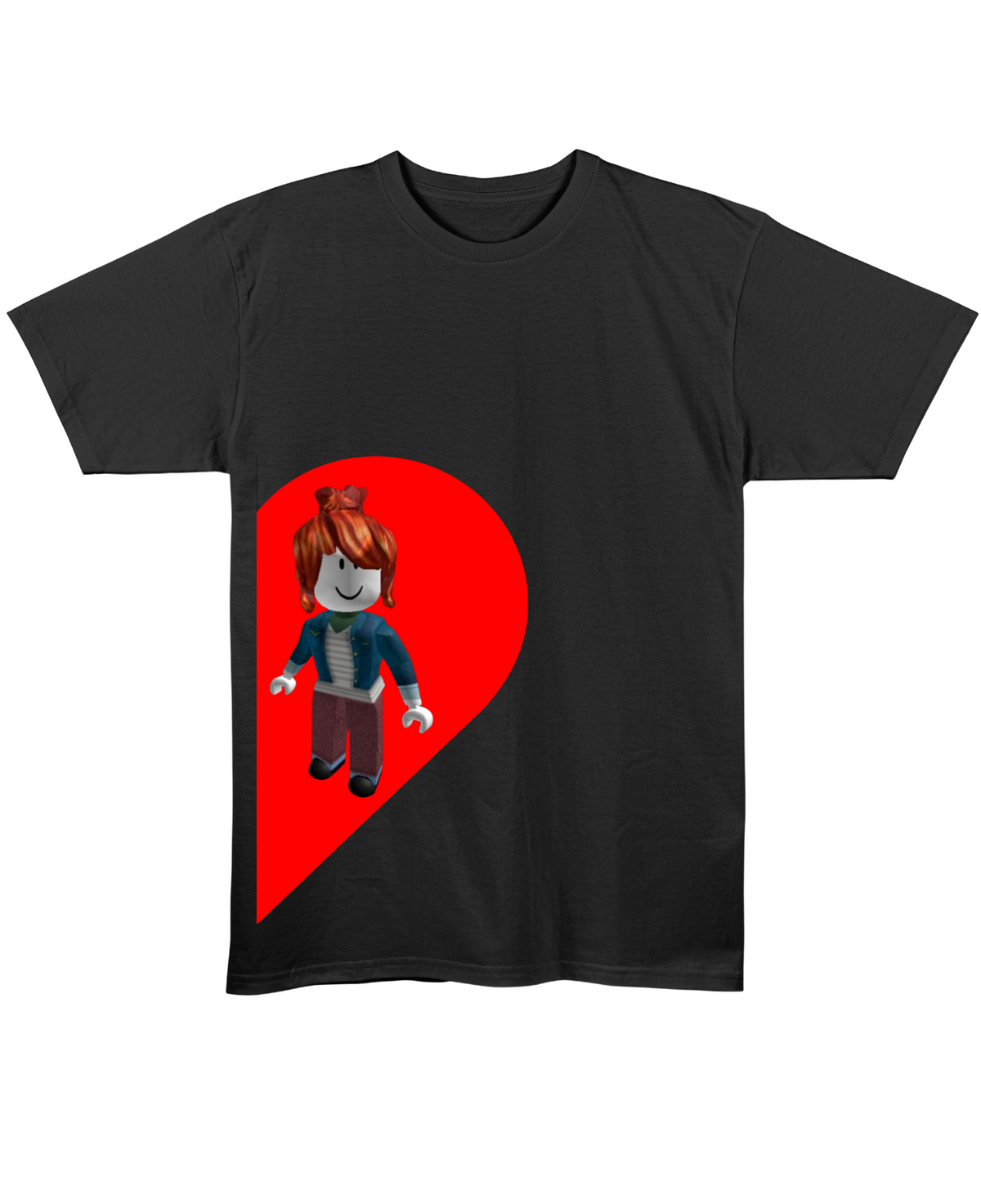 Roblox Girl Regular Fit Tee - Black Front