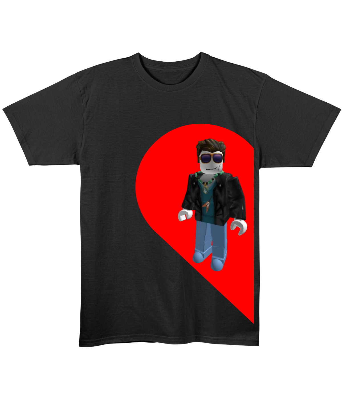 Roblox Guy Regular Fit Tee 2 - Black Front