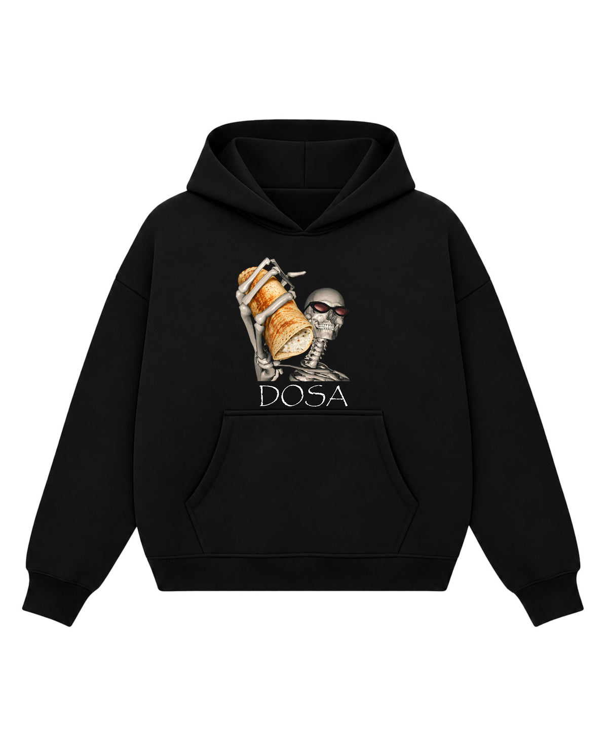Black Boxy Hoodie Front Design