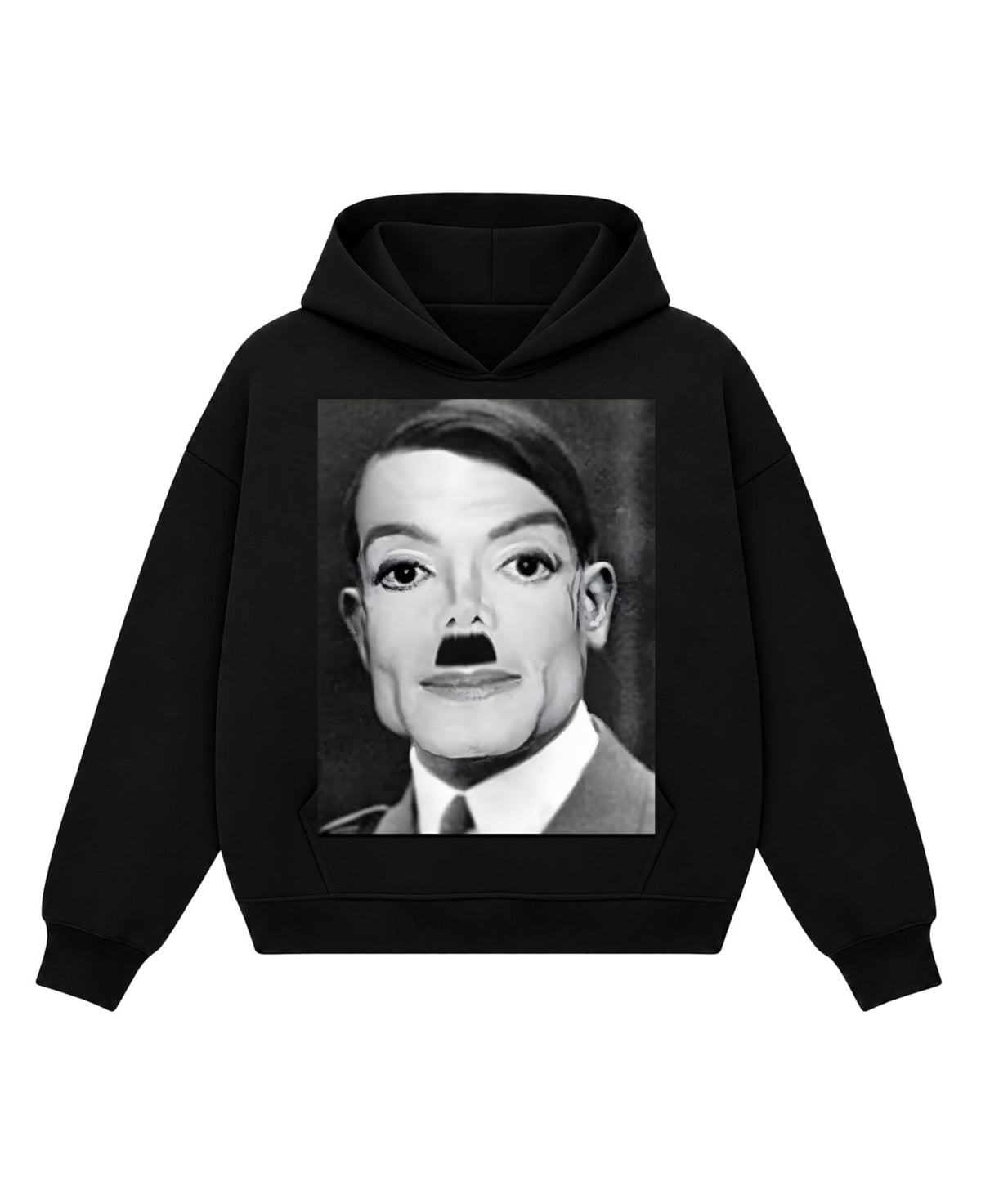 Black Boxy Hoodie Front Design