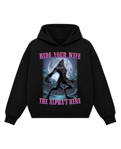 Black Boxy Hoodie Front Design