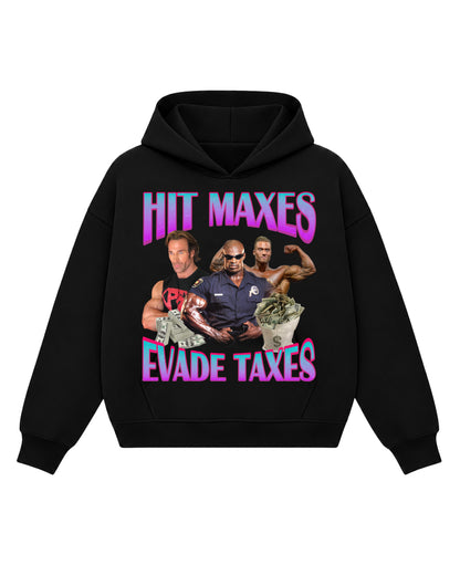 Black Boxy Hoodie Front Design