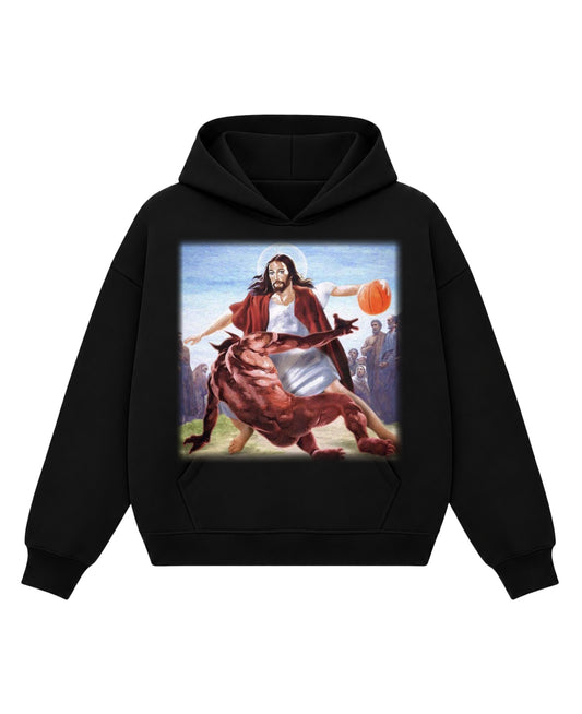 Black Boxy Hoodie Front Design