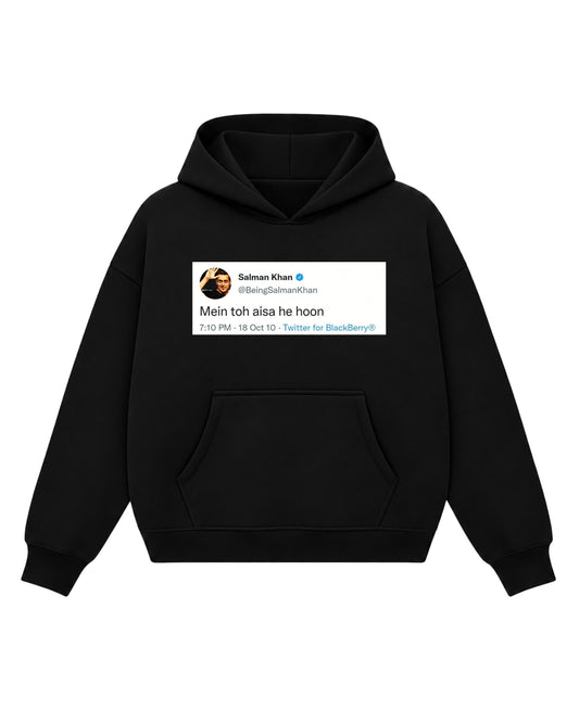Black Boxy Hoodie Front Design