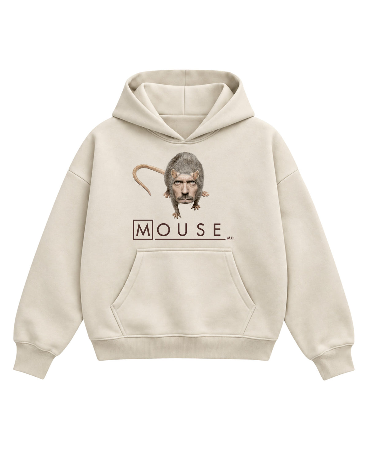 Cream Boxy Hoodie Front Design
