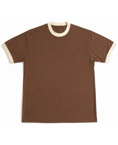 2 - Mousse & Cream Ringer tee Front