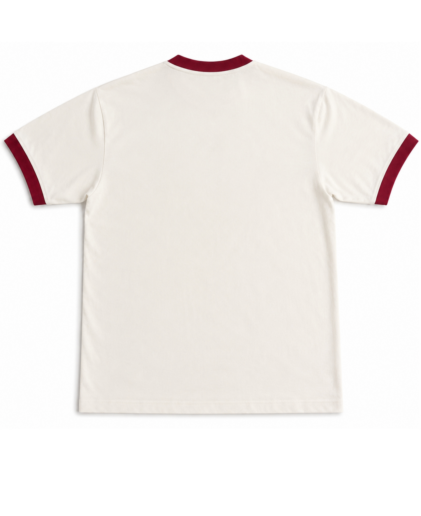 Low Cortisol - Ringer Tee - Off White & Maroon Ringer tee Back