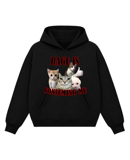 Black Boxy Hoodie Front Design