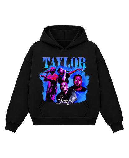 Black Boxy Hoodie Front Design
