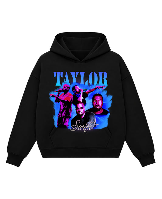 Black Boxy Hoodie Front Design