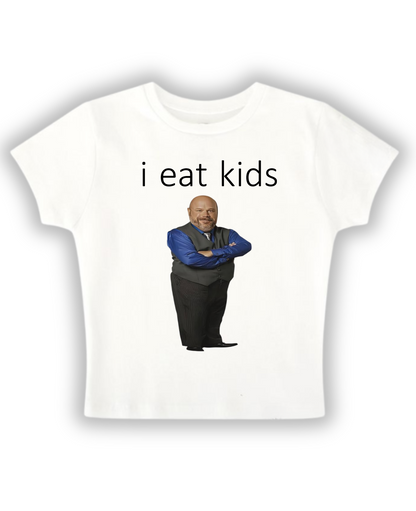 i eat kids - Baby Tee - White Baby Tee Front