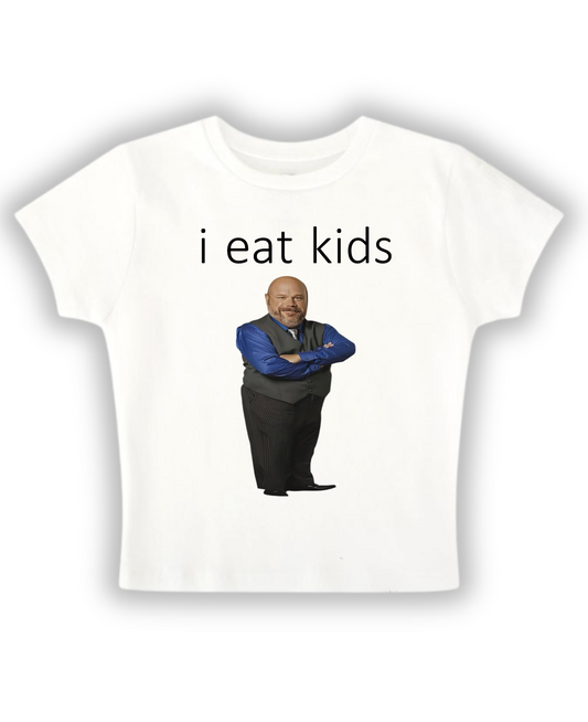 i eat kids - Baby Tee - White Baby Tee Front