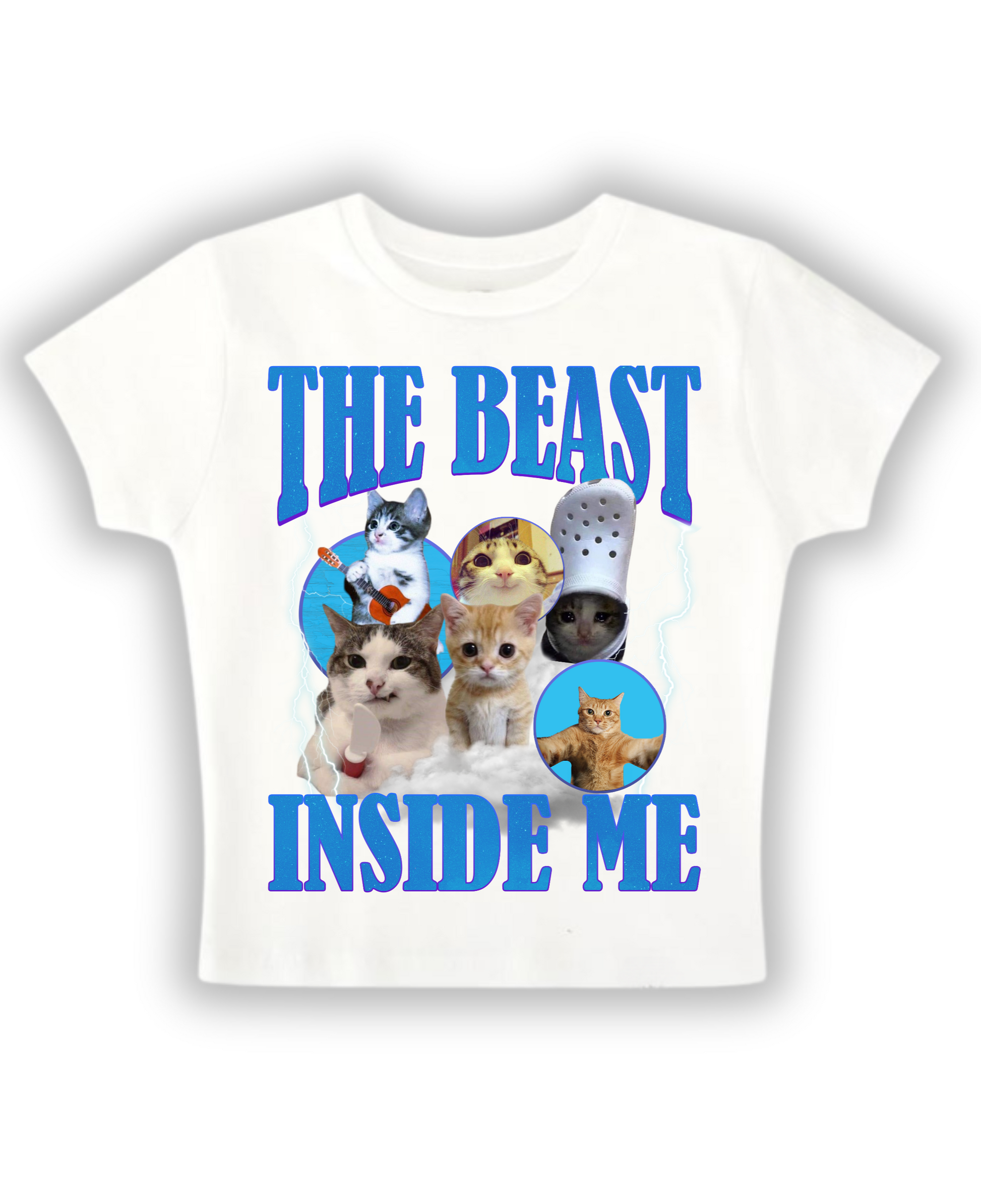 The Beast Inside Me - Baby Tee - White Baby Tee Front