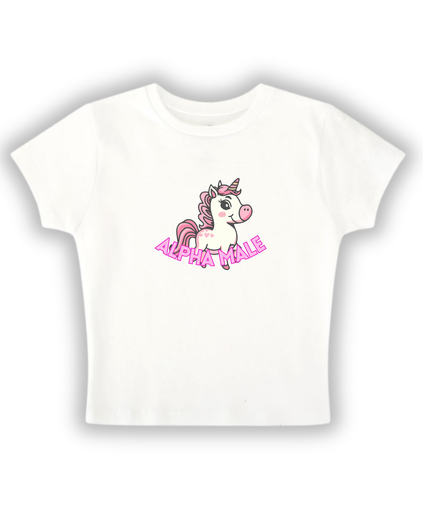 Alpha Male - Baby Tee - White Baby Tee Front