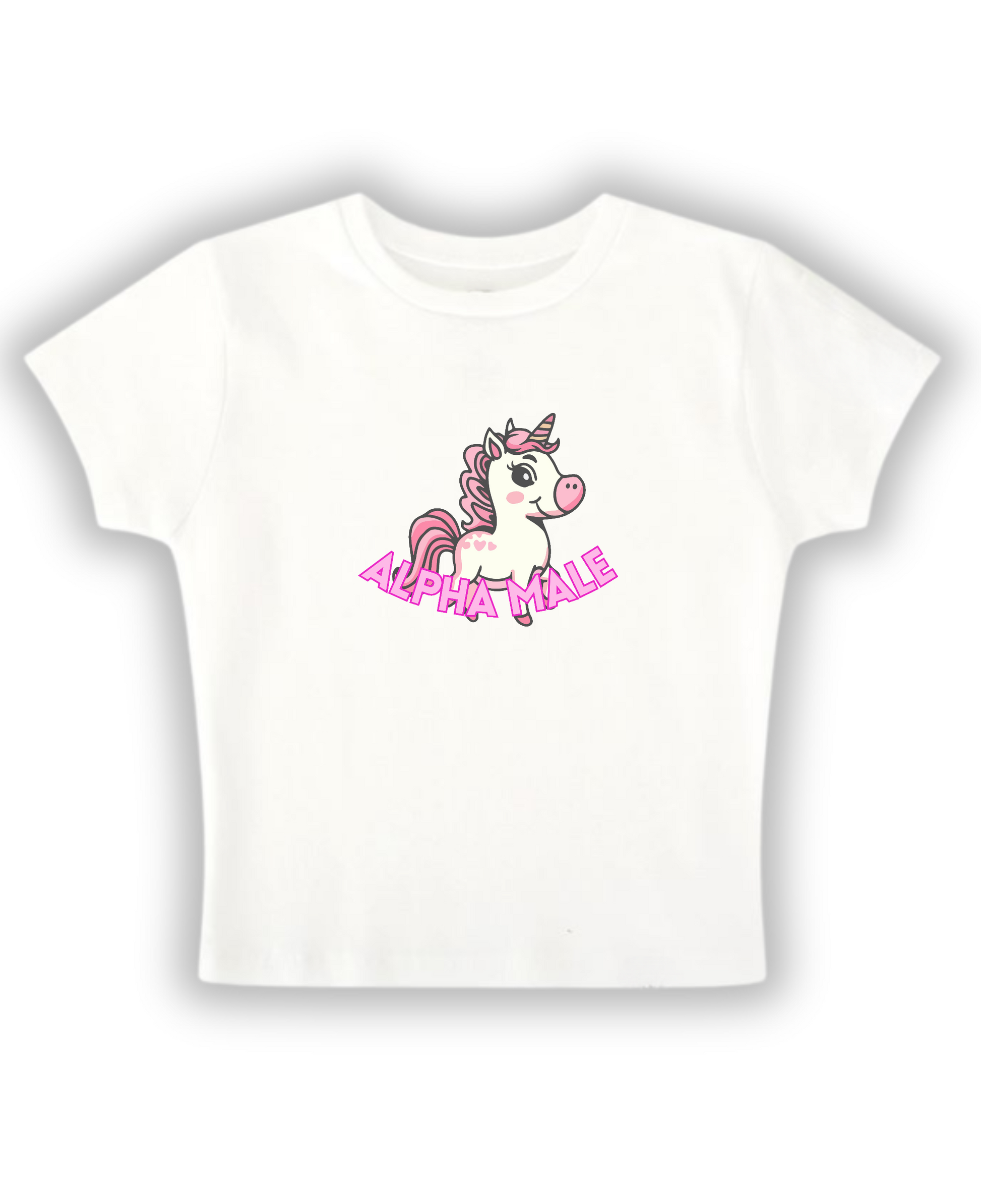 Alpha Male - Baby Tee - White Baby Tee Front