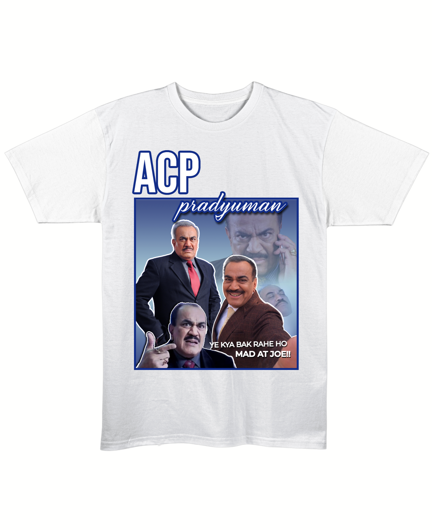 ACP Pradyuman - Regular Fit Tee - White Front View