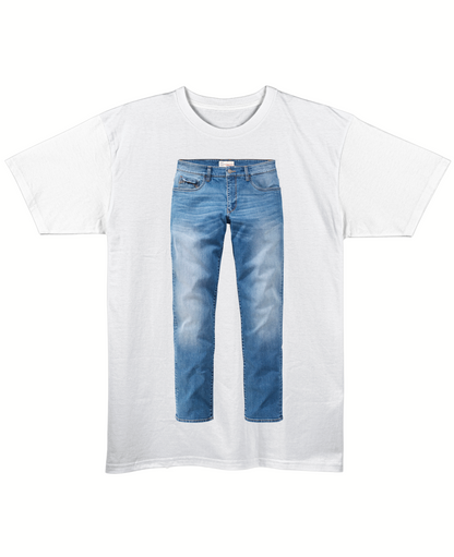 Jeans - Regular Fit Tee - White Front View