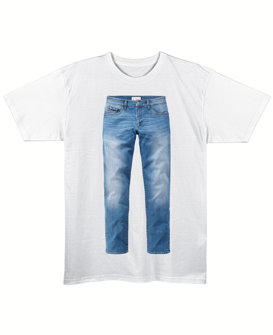 Jeans - Regular Fit Tee - White Front View