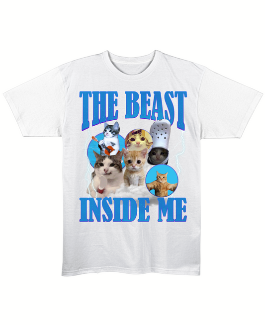 The Beast Inside Me - Regular Fit Tee - White Front View