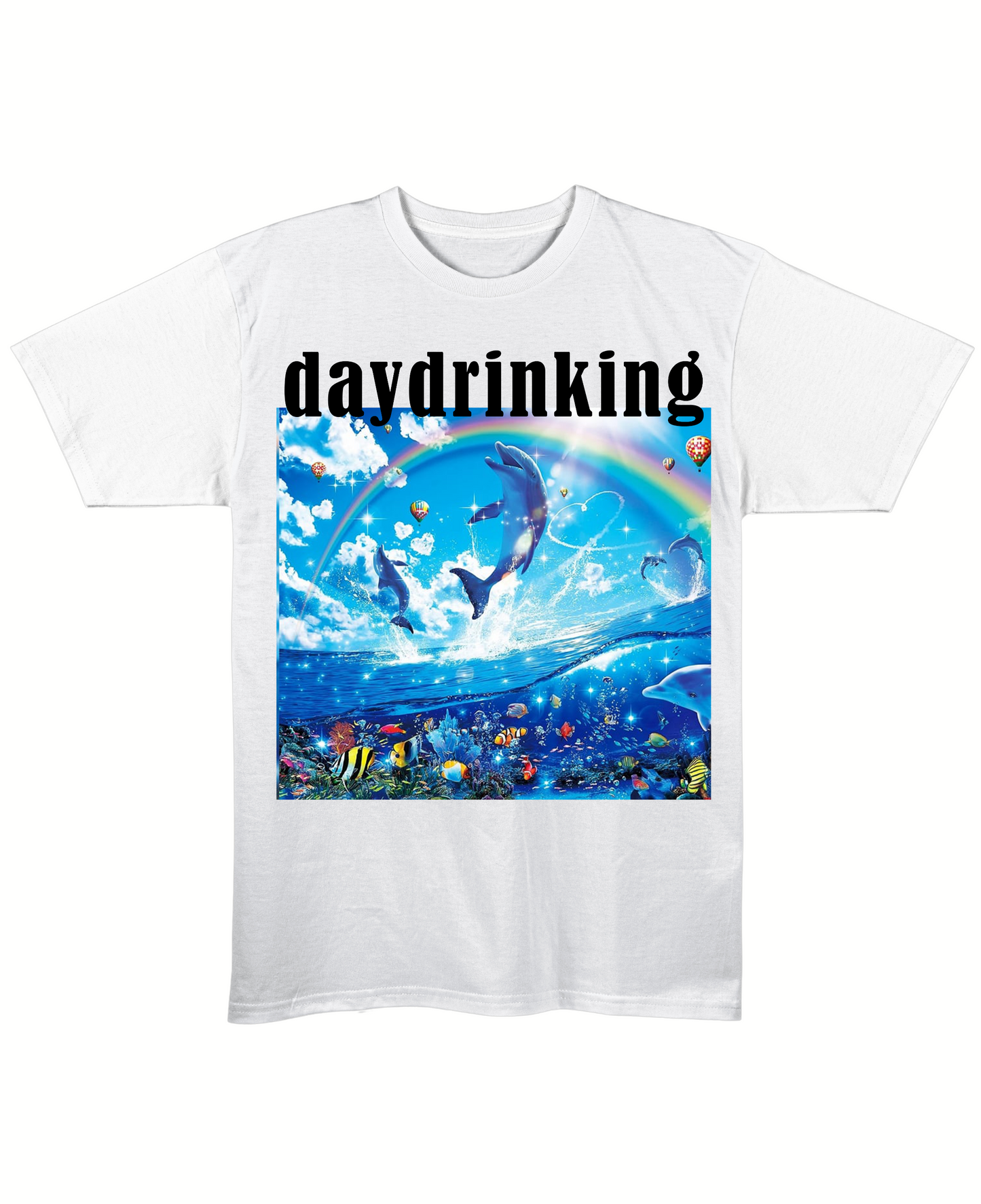 daydrinking - Regular Fit Tee - White Front View