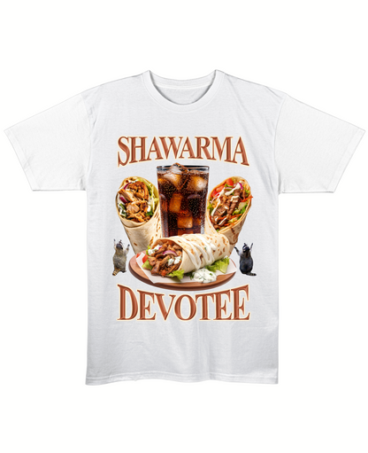 Shawarma Devotee - Regular Fit Tee - White Front