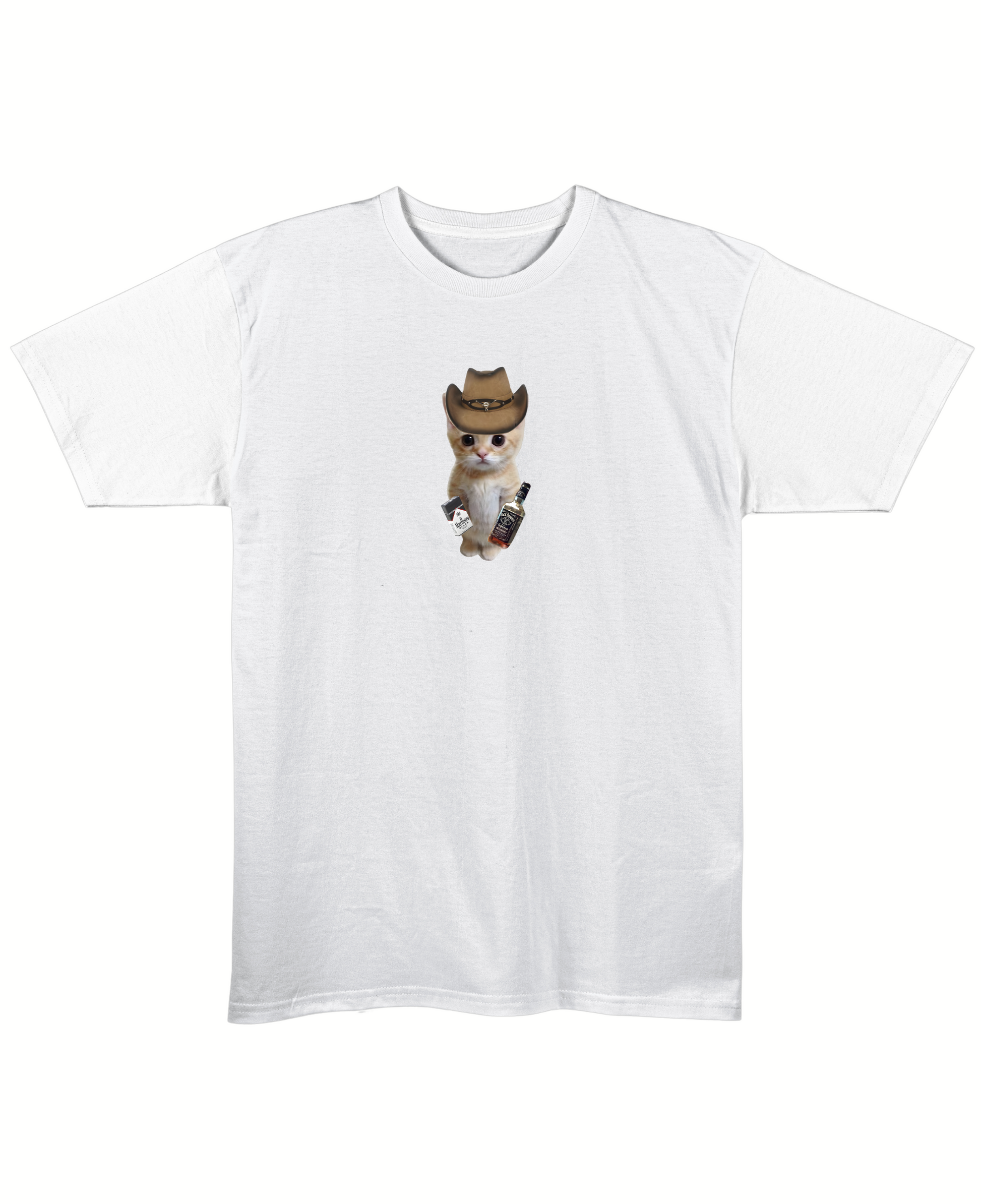 Hell Yeah (Marlboro and Jack Daniels) - Regular Fit Tee - White Front