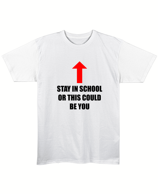 Stay in School - Regular Fit Tee - White Front